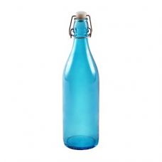 Купить Стеклянная бутылка 1 л голубая в Пензе