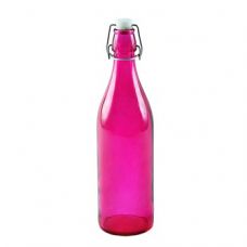 Купить Стеклянная бутылка 1 л розовая в Пензе