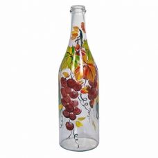 Купить Стеклянная бутылка 1 л «Виноград» с ручной росписью в Пензе
